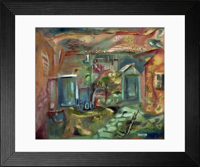 Framed Print : Purbeck courtyard, early afternoon, 1944. Creator: Frances Hodgkins Framed Print : Purbeck courtyard, early afternoon, 1944. Creator: Frances Hodgkins
