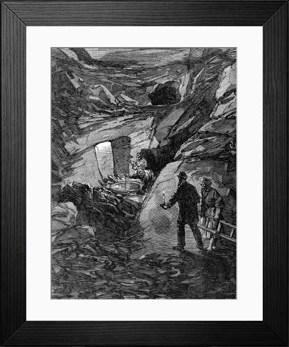Framed Print : The Explorations at Jerusalem: rock-cut tunnel near the Fountain of the Virgin, 1869. Creator: Unknown Framed Print : The Explorations at Jerusalem: rock-cut tunnel near the Fountain of the Virgin, 1869. Creator: Unknown