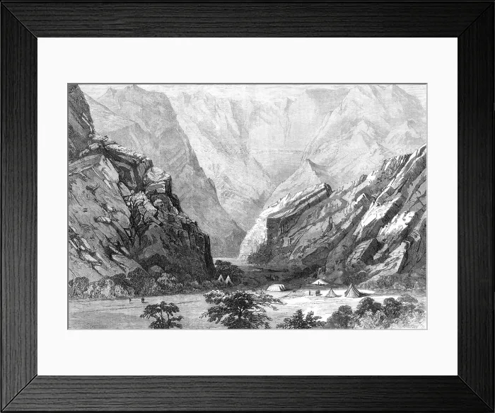 Framed Print : The Expedition to Abyssinia: the Mayen Wells, half way to Senafe, 1868. Creator: Mason Jackson