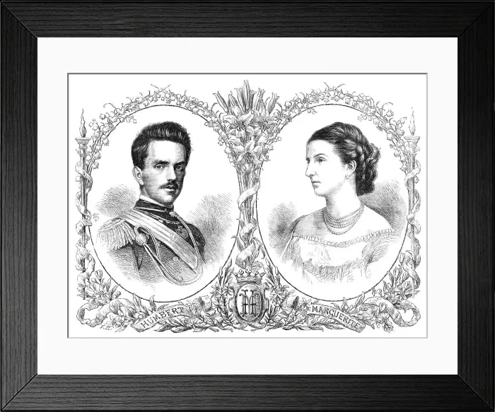 Framed Print : The Crown Prince Humbert of Italy and Princess Margaret of Savoy, 1868. Creator: Unknown Framed Print : The Crown Prince Humbert of Italy and Princess Margaret of Savoy, 1868. Creator: Unknown