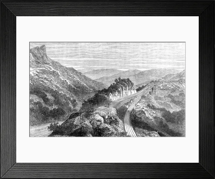 Framed Print : The Disaster on the Great Indian Peninsula Railway: the reversing station, Bhore Ghaut, 1869. Creator: Unknown Framed Print : The Disaster on the Great Indian Peninsula Railway: the reversing station, Bhore Ghaut, 1869. Creator: Unknown