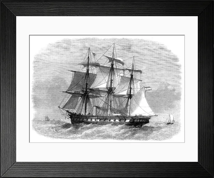 Framed Print : The Austrian frigate Radetzky, lately blown up at Lissa, 1869. Creator: Unknown Framed Print : The Austrian frigate Radetzky, lately blown up at Lissa, 1869. Creator: Unknown