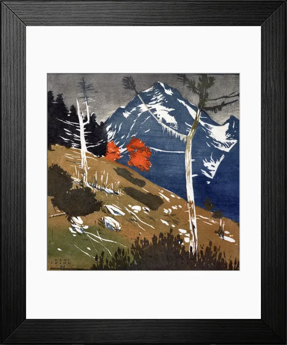 Framed Print : Mountain landscape, 1945. Creator: Hans Frank Framed Print : Mountain landscape, 1945. Creator: Hans Frank
