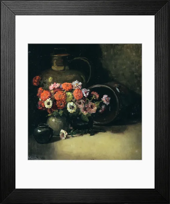 Framed Print : Zinnias, 1921. Creator: Dorothy Kate Richmond Framed Print : Zinnias, 1921. Creator: Dorothy Kate Richmond