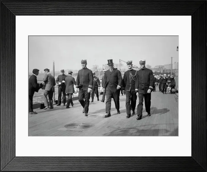 Framed Print : Cmdr. Waldo, R. Adm. Chas. Conard?, Lt. Cmdr. Halligan, and Lt. Cmdr. Sexton, between c1910-c1915. Creator: Bain News Service Framed Print : Cmdr. Waldo, R. Adm. Chas. Conard?, Lt. Cmdr. Halligan, and Lt. Cmdr. Sexton, between c1910-c1915. Creator: Bain News Service