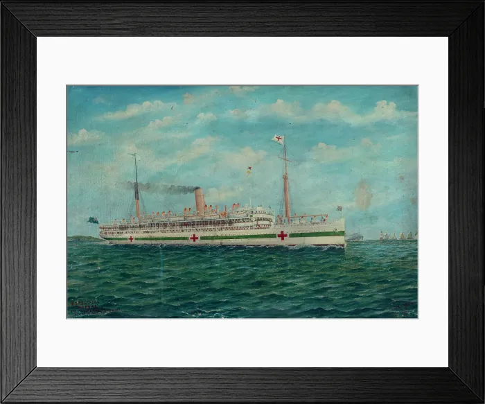 Framed Print : Marama, NZ hospital ship off the Needles, Isle of Wight, English Channel, 1918. Creator: Frank Barnes Framed Print : Marama, NZ hospital ship off the Needles, Isle of Wight, English Channel, 1918. Creator: Frank Barnes
