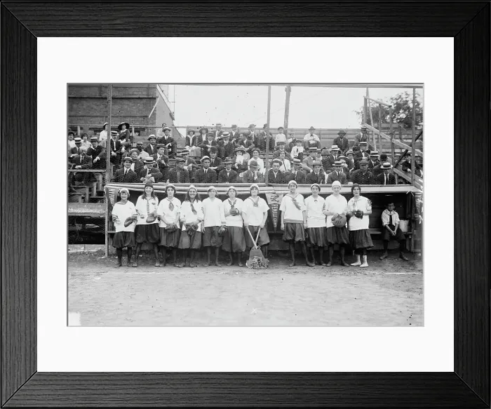 Framed Print : New York Female Giants (baseball), 1913. Creator: Bain News Service Framed Print : New York Female Giants (baseball), 1913. Creator: Bain News Service