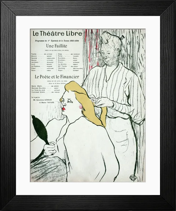 Framed Print : Le coiffeur, 1893. Creator: Henri de Toulouse-Lautrec Framed Print : Le coiffeur, 1893. Creator: Henri de Toulouse-Lautrec