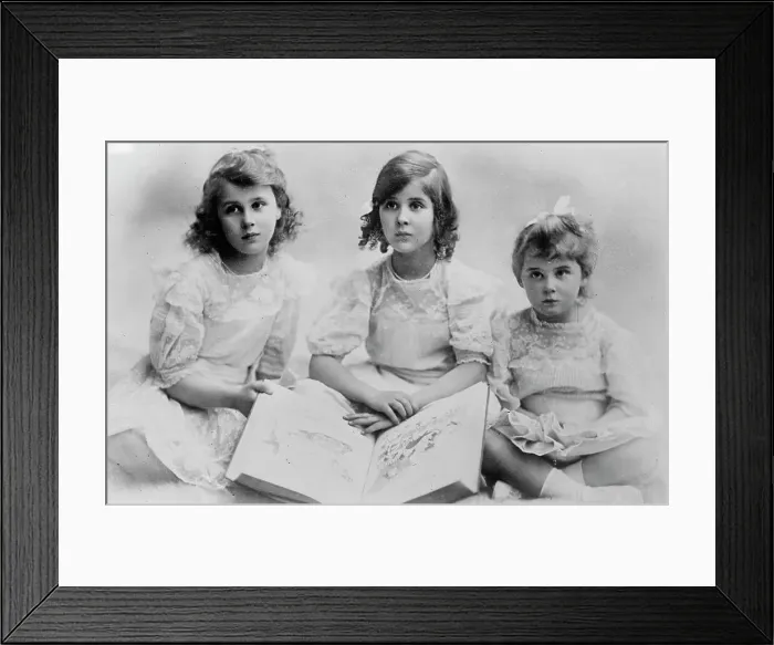 Framed Print : Daughters of Prince and Princess of Greece: Olga, Eliy, & Marina, between c1910 and c1915. Creator: Bain News Service Framed Print : Daughters of Prince and Princess of Greece: Olga, Eliy, & Marina, between c1910 and c1915. Creator: Bain News Service