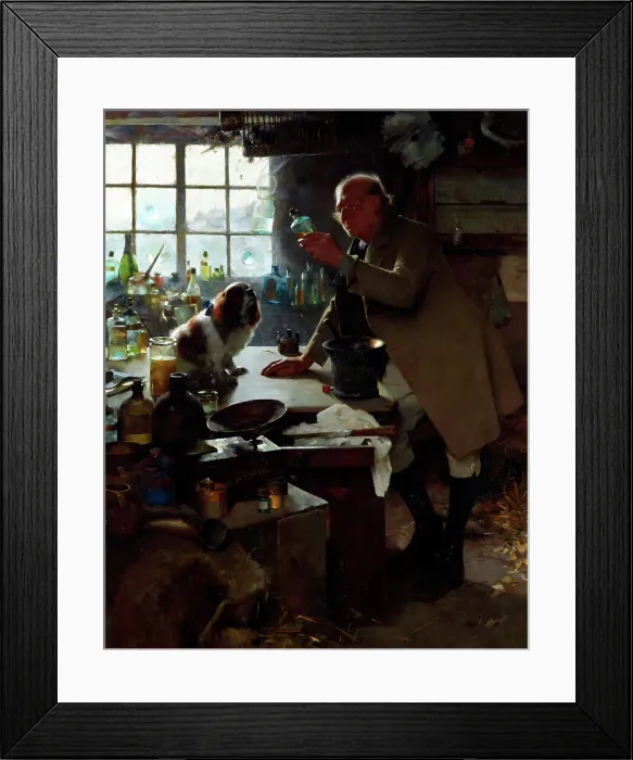 Framed Print : The result of high living, 1892. Creator: Frederick Hall Framed Print : The result of high living, 1892. Creator: Frederick Hall