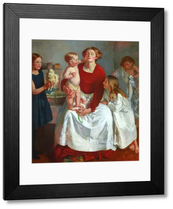 Framed Print : After the bath, 1910-1911. Creator: Henry Tonks Framed Print : After the bath, 1910-1911. Creator: Henry Tonks