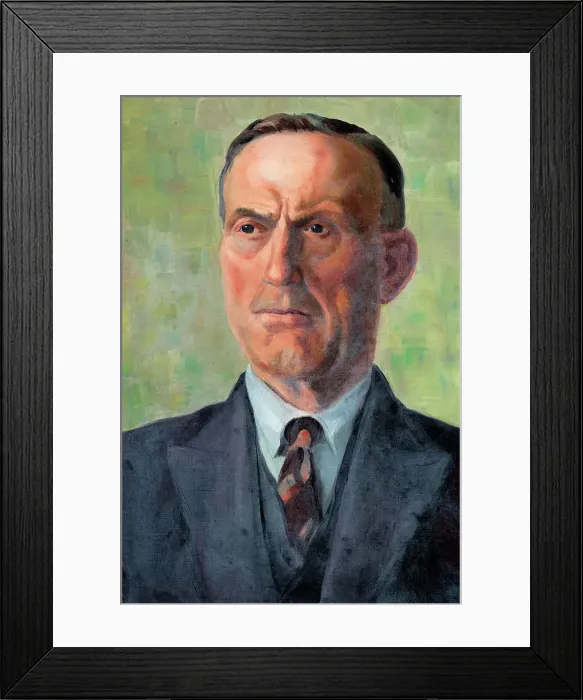 Framed Print : Untitled. [Portrait of a man], c1926-1939. Creator: Elizabeth Berry