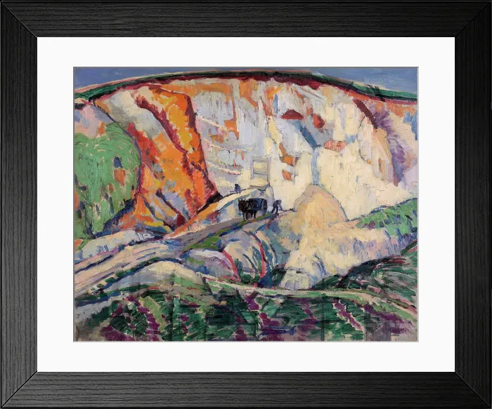 Framed Print : The chalk cliff, 1918. Creator: Frederick James Porter Framed Print : The chalk cliff, 1918. Creator: Frederick James Porter