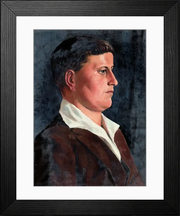 Framed Print : Untitled [Portrait of a young man], c1926-1939. Creator: Elizabeth Berry