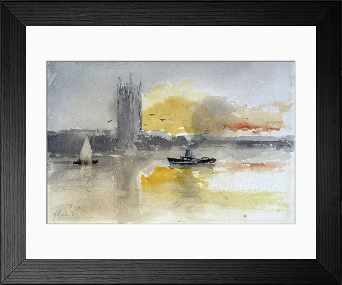 Framed Print : Houses of Parliament, 1844-1906. Creator: Hercules Brabazon Brabazon Framed Print : Houses of Parliament, 1844-1906. Creator: Hercules Brabazon Brabazon