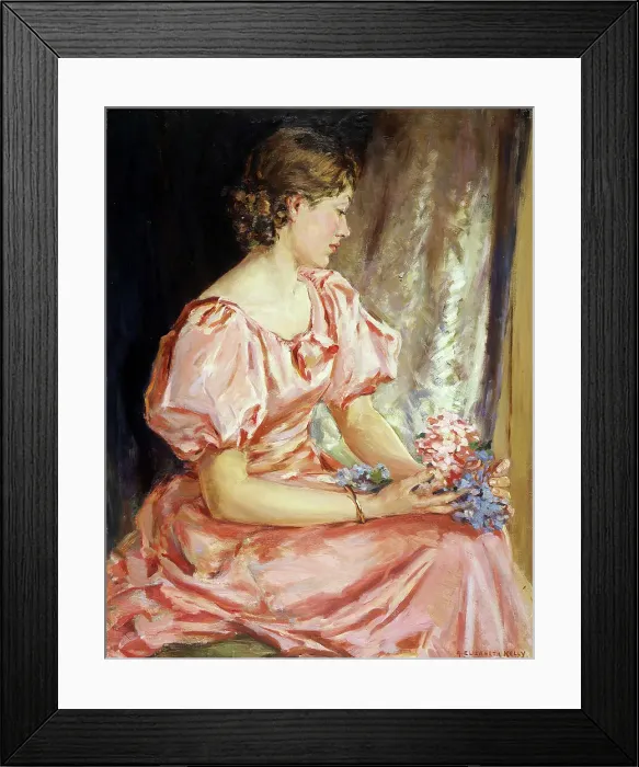 Framed Print : Portrait of Lorna, the girl in pink, 1938. Creator: Annie Elizabeth Kelly Framed Print : Portrait of Lorna, the girl in pink, 1938. Creator: Annie Elizabeth Kelly