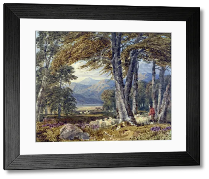 Framed Print : Landscape through trees, 1750-1780. Creator: George Barret Sr Framed Print : Landscape through trees, 1750-1780. Creator: George Barret Sr