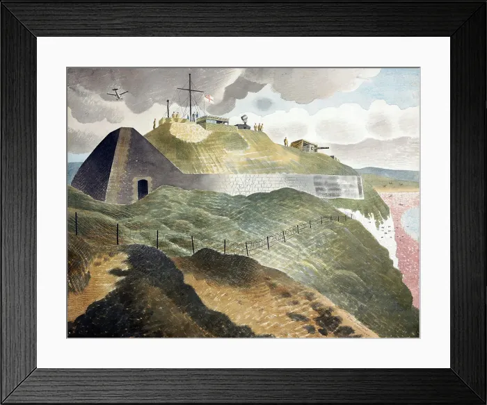 Framed Print : Coastal defences, 1940. Creator: Eric Ravilious Framed Print : Coastal defences, 1940. Creator: Eric Ravilious