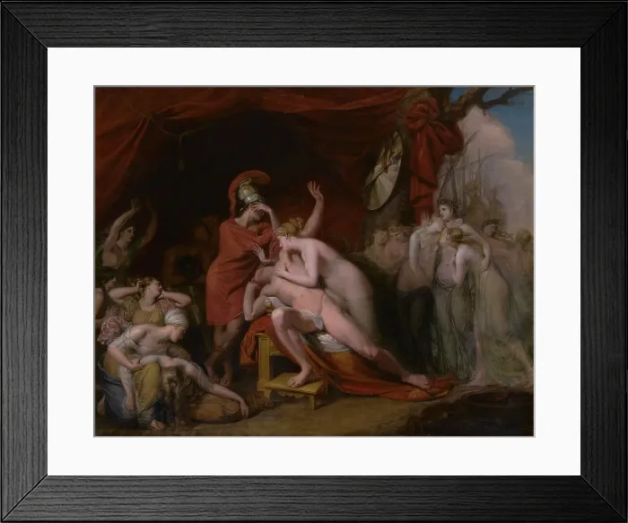 Framed Print : Achilles, frantic for the loss of Patroclus, rejecting the consolation of Thetis, 1803. Creator: George Dawe Framed Print : Achilles, frantic for the loss of Patroclus, rejecting the consolation of Thetis, 1803. Creator: George Dawe