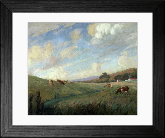Framed Print : Untitled (landscape), 1918. Creator: Ernest George Hood Framed Print : Untitled (landscape), 1918. Creator: Ernest George Hood