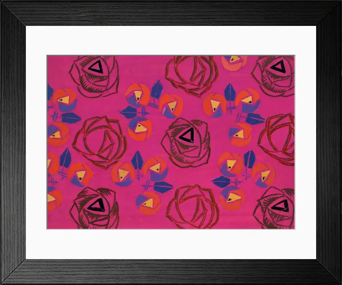 Framed Print : Untitled (Textile design no V), c1925. Creator: Frances Hodgkins