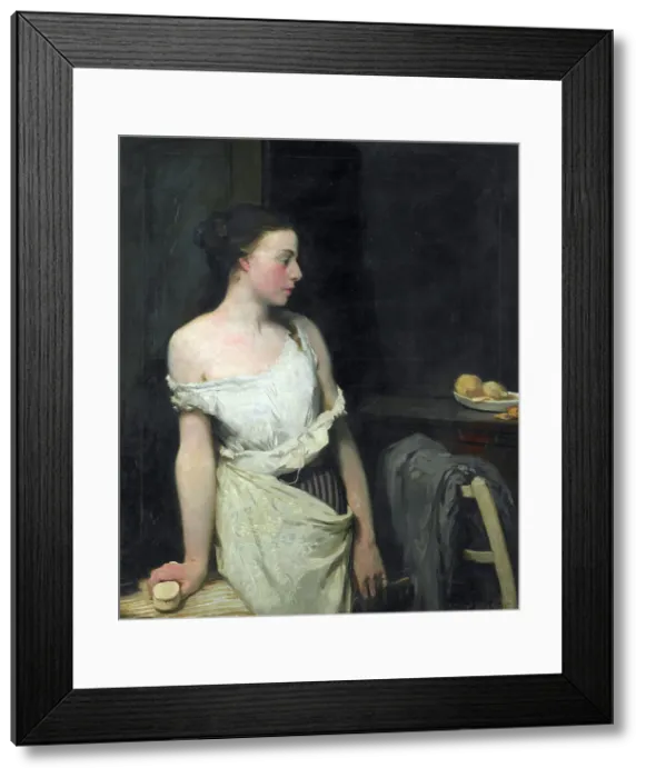 Framed Print : Girl at her toilet, c1910. Creator: Glyn Warren Philpot Framed Print : Girl at her toilet, c1910. Creator: Glyn Warren Philpot