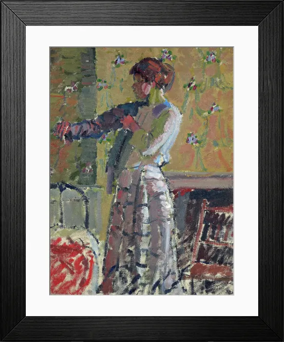 Framed Print : Girl dressing, c1912. Creator: Harold Gilman Framed Print : Girl dressing, c1912. Creator: Harold Gilman
