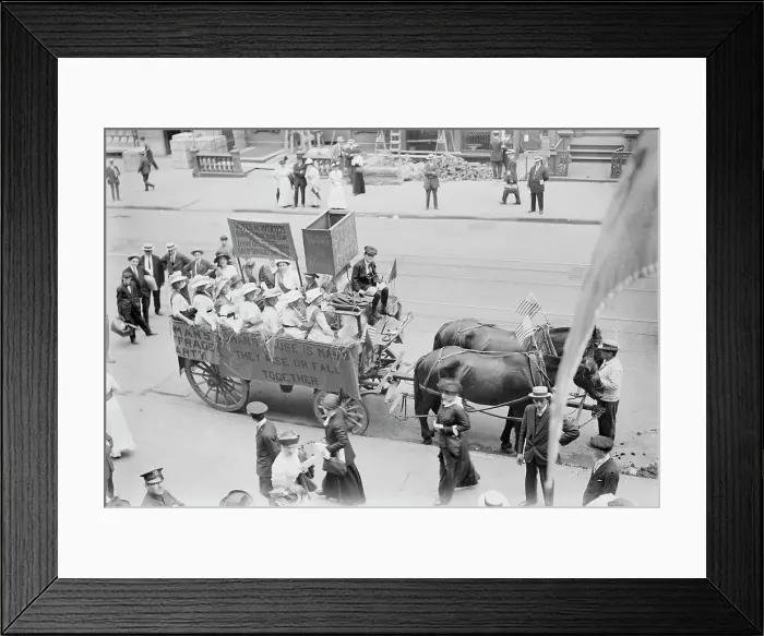 Framed Print : Suffrage Hay Wagon, between c1910 and c1915. Creator: Bain News Service