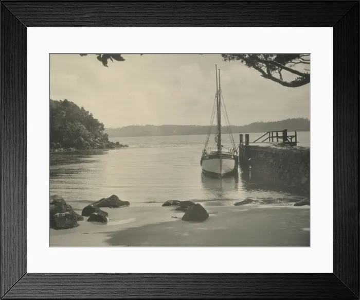 Framed Print : In Ulva Bay, Stewart Island, c1924. Creator: Eunice Harriett Garlick Framed Print : In Ulva Bay, Stewart Island, c1924. Creator: Eunice Harriett Garlick