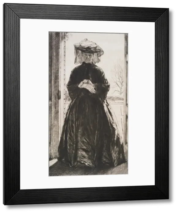 Framed Print : The garden door, 1909. Creator: Francis Dodd Framed Print : The garden door, 1909. Creator: Francis Dodd