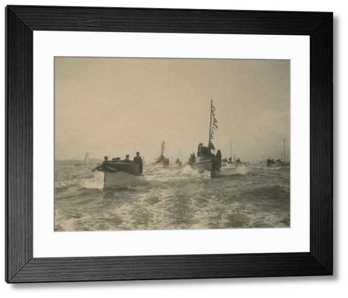 Framed Print : Pleasure craft welcoming the fleet, May 1924. Creator: Eunice Harriett Garlick Framed Print : Pleasure craft welcoming the fleet, May 1924. Creator: Eunice Harriett Garlick