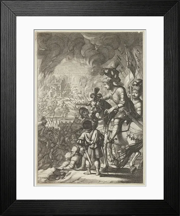 Framed Print : La Pucelle ou la France délivrée'. Plate 12, 1656. Creator: Abraham Bosse Framed Print : La Pucelle ou la France délivrée'. Plate 12, 1656. Creator: Abraham Bosse