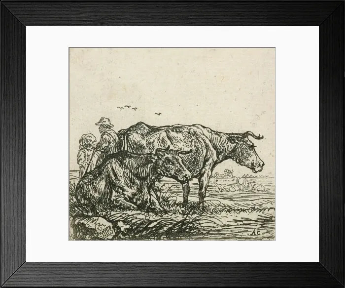 Framed Print : Cows, 1640-1665. Creator: Aelbert Cuyp Framed Print : Cows, 1640-1665. Creator: Aelbert Cuyp