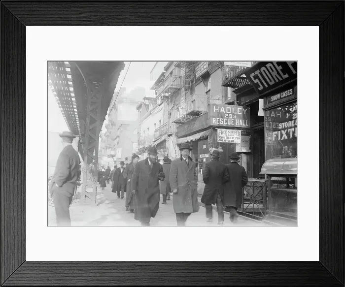 Framed Print : Bowery, between c1910 and c1915. Creator: Bain News Service Framed Print : Bowery, between c1910 and c1915. Creator: Bain News Service