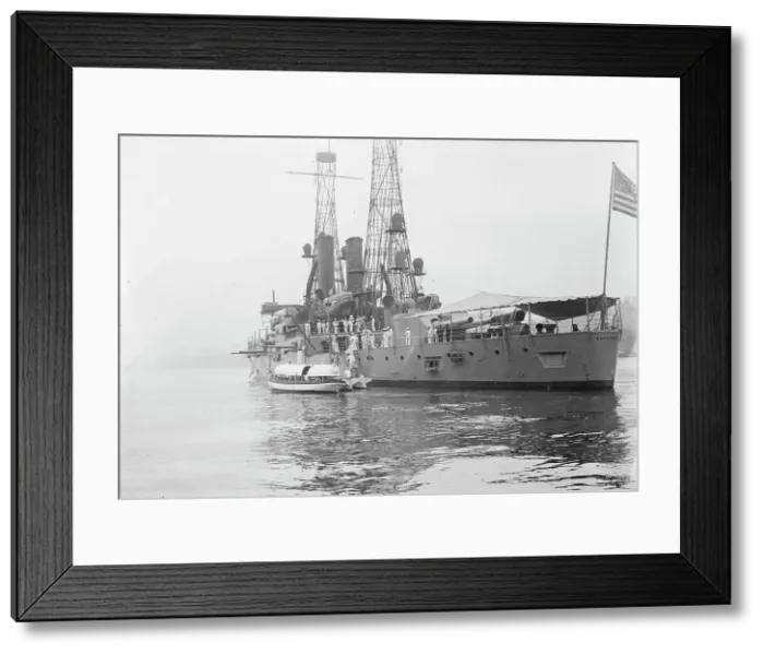 Framed Print : Naval Militia boarding ALABAMA, between c1910 and c1915. Creator: Bain News Service Framed Print : Naval Militia boarding ALABAMA, between c1910 and c1915. Creator: Bain News Service