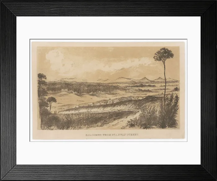 Framed Print : Halcombe from Stanway Street, c.1878. Creator: Edith Stanway Halcombe Framed Print : Halcombe from Stanway Street, c.1878. Creator: Edith Stanway Halcombe