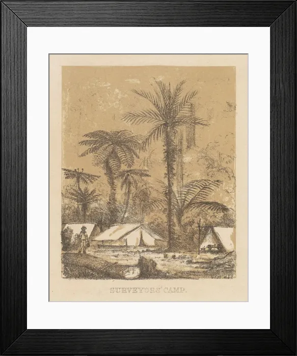 Framed Print : Surveyors Camp, c.1878. Creator: Edith Stanway Halcombe Framed Print : Surveyors Camp, c.1878. Creator: Edith Stanway Halcombe