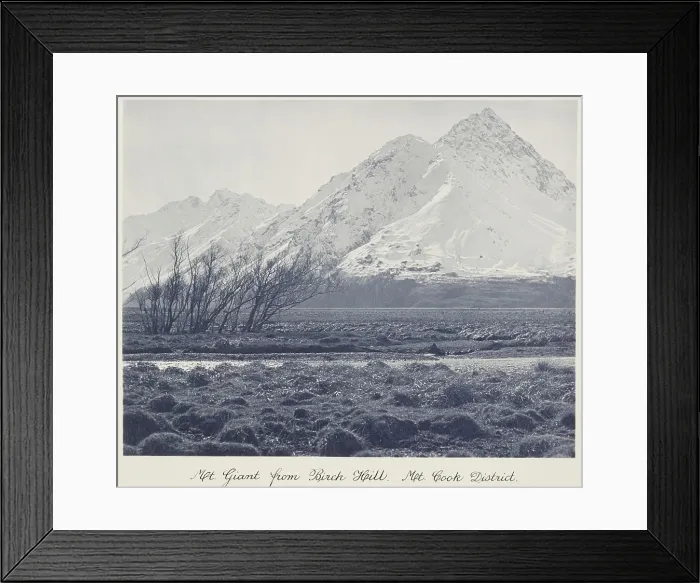 Framed Print : Mt Giant from Birch Hill, Mt Cook district. From the album: Record Pictures of New Zealand, 1920s. Creator: Harry Moult Framed Print : Mt Giant from Birch Hill, Mt Cook district. From the album: Record Pictures of New Zealand, 1920s. Creator: Harry Moult