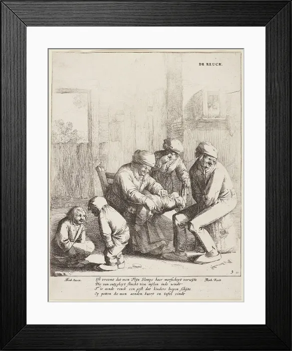 Framed Print : The five senses (smell), 1642-1650. Creator: Jan Dirksz Both Framed Print : The five senses (smell), 1642-1650. Creator: Jan Dirksz Both