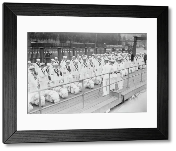 Framed Print : Roll Call - Naval Militia, between c1910 and c1915. Creator: Bain News Service