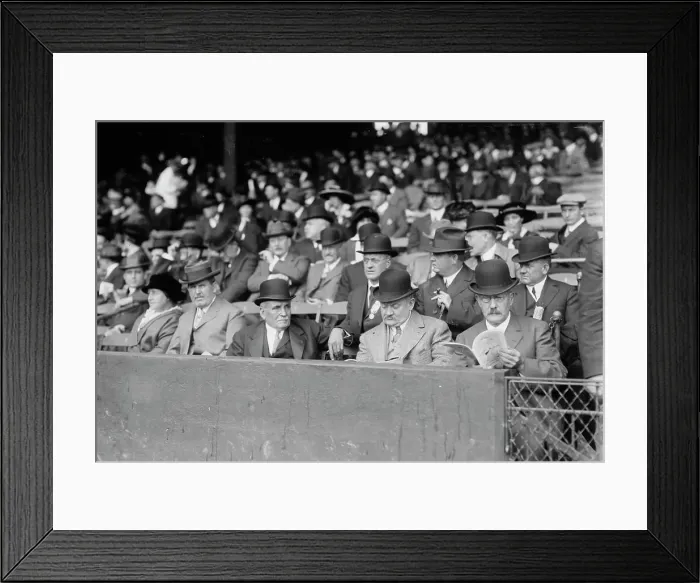Framed Print : Baseball executives Edward J. McKeever (Brooklyn NL) and wife, Ben Shibe (Philadelphia AL), Garry He Creator: Bain News Service Framed Print : Baseball executives Edward J. McKeever (Brooklyn NL) and wife, Ben Shibe (Philadelphia AL), Garry He Creator: Bain News Service