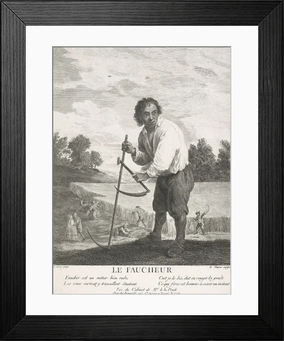 Framed Print : Le Faucheur (The reaper), 1749-1797. Creator: Jean-Charles Levasseur Framed Print : Le Faucheur (The reaper), 1749-1797. Creator: Jean-Charles Levasseur