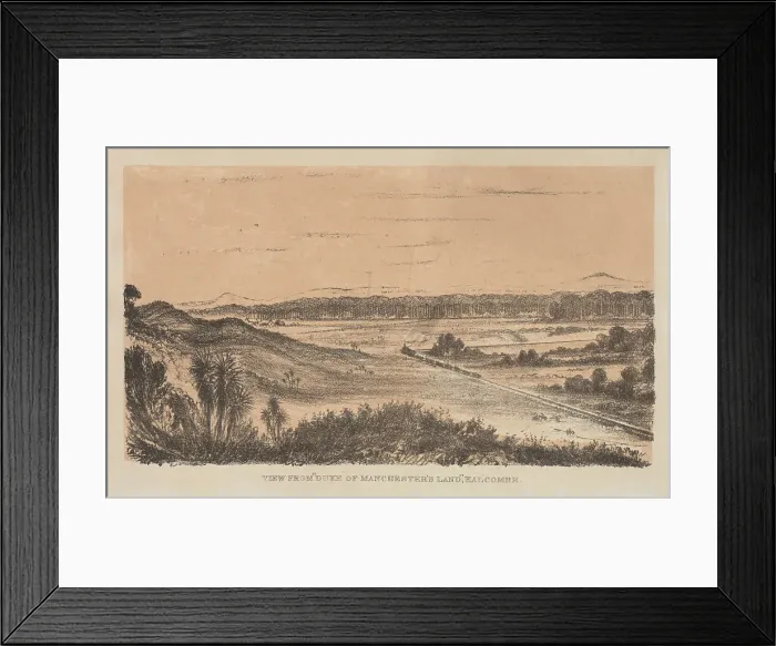 Framed Print : View from Duke of Manchester's Land, Halcombe, c.1878. Creator: Edith Stanway Halcombe Framed Print : View from Duke of Manchester's Land, Halcombe, c.1878. Creator: Edith Stanway Halcombe