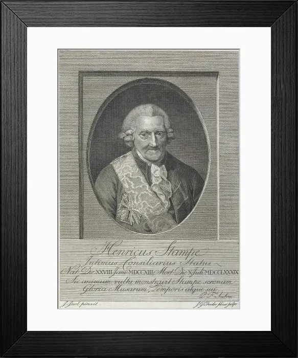 Framed Print : Henrik Stampe, 1793. Creator: Johann Georg Preissler Framed Print : Henrik Stampe, 1793. Creator: Johann Georg Preissler