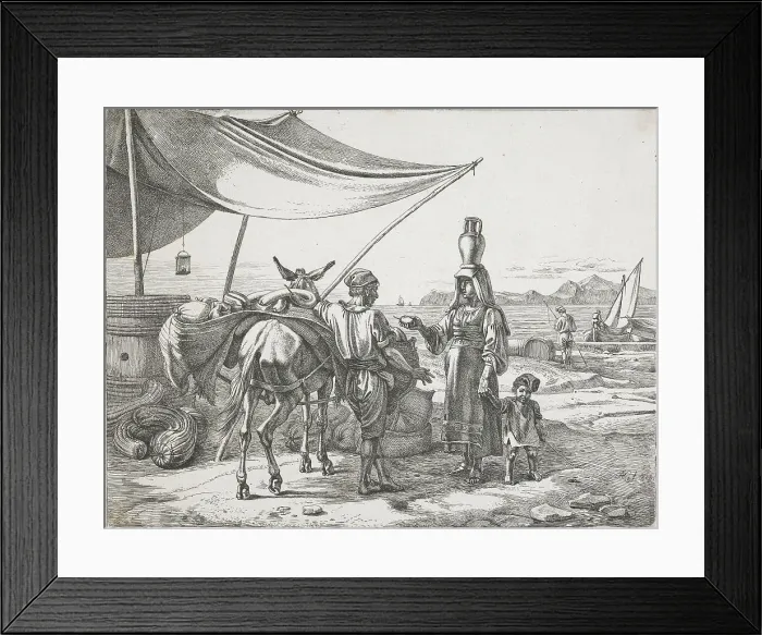 Framed Print : Fruttajuolo di Napoli (Fruit seller of Naples), 1822. Creator: Johann Adam Klein Framed Print : Fruttajuolo di Napoli (Fruit seller of Naples), 1822. Creator: Johann Adam Klein