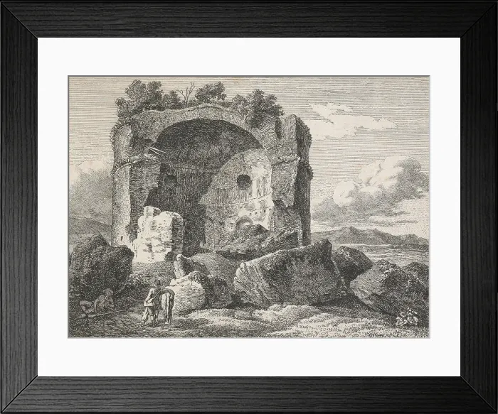 Framed Print : Ancient tomb on the Via Nevia outside Porta Pia, 1792. Creator: Johann Christian Reinhart Framed Print : Ancient tomb on the Via Nevia outside Porta Pia, 1792. Creator: Johann Christian Reinhart