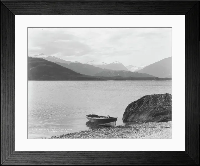 Framed Print : Mount Aspiring (9, 975 feet) Lake Wanaka. Creator: Muir & Moodie Framed Print : Mount Aspiring (9, 975 feet) Lake Wanaka. Creator: Muir & Moodie