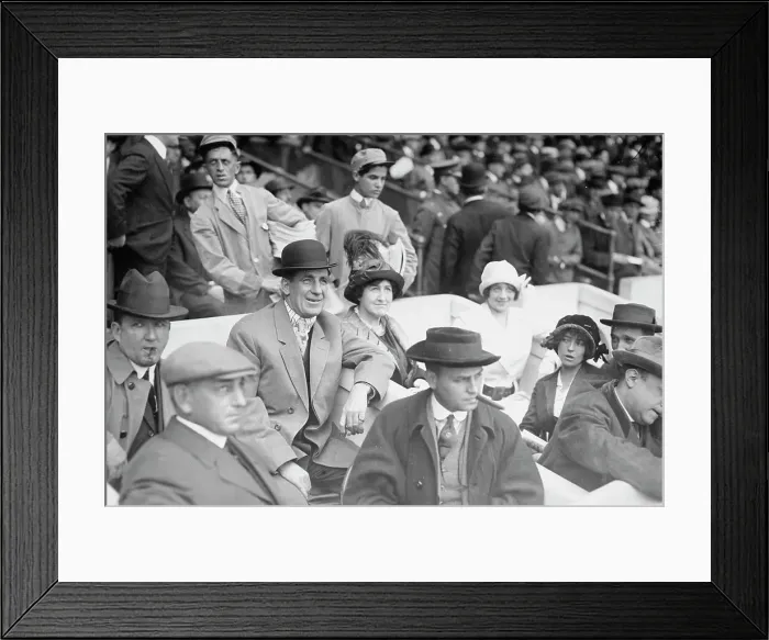 Framed Print : Jim Corbett & Mrs. Marquard at game, 1913. Creator: Bain News Service