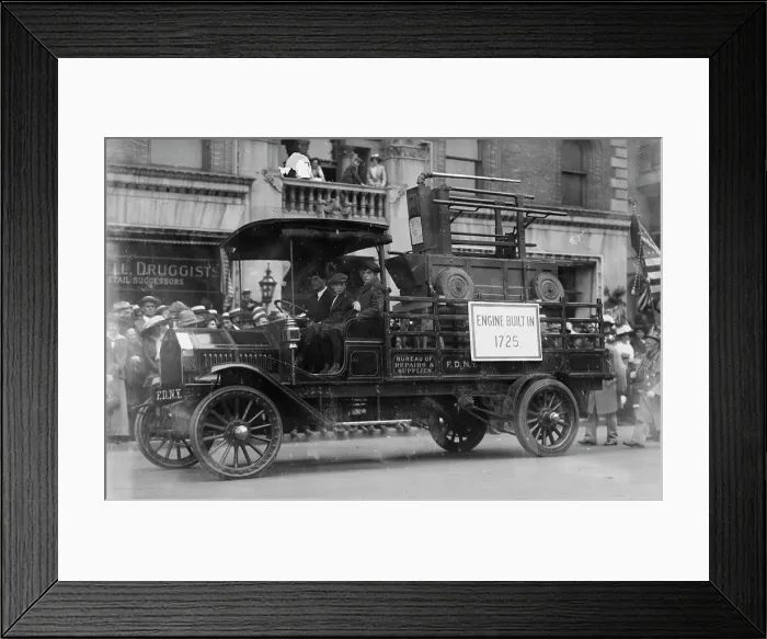 Framed Print : Firemen's parade, between c1910 and c1915. Creator: Bain News Service Framed Print : Firemen's parade, between c1910 and c1915. Creator: Bain News Service