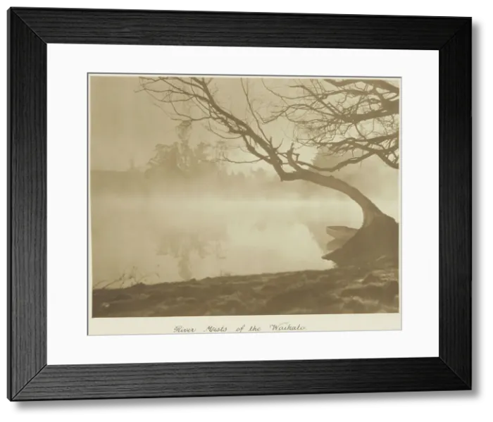 Framed Print : River mists of the Waikato. From the album: Camera Pictures of New Zealand, 1920s. Creator: Harry Moult Framed Print : River mists of the Waikato. From the album: Camera Pictures of New Zealand, 1920s. Creator: Harry Moult
